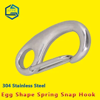 Küçük Yumurta Şekli yaylı kanca Hızlı Bağlantı Karabina yumurta tipi kelepçe yumurta kanca tel halat 304 Paslanmaz Çelik