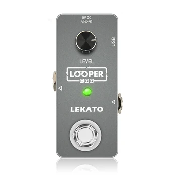 Lekato Mini Nano Döngü Pedalı Looper Pedalı Sınırsız Döngü 5 Dakika Döngü Kayıt Gitar Parçaları Aksesuarları Müzik Aletleri