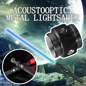 Lightsaber Metal Konnektörler LED el feneri Hit Ses Efekti Cosplay Alaşım Çoğaltıcı Aydınlatma Çocuk Aksesuarları Kavrama Renkli R4Q2