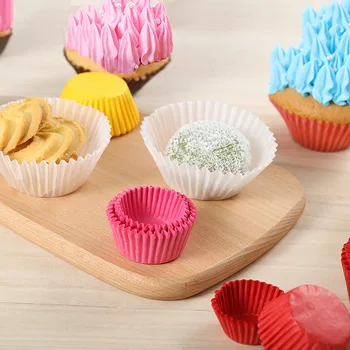Lot Mini Çikolata Kağıt Gömlekleri Pişirme Muffin Kek Cupcake Kılıfları Düz Renk 2x2 cm Toptan