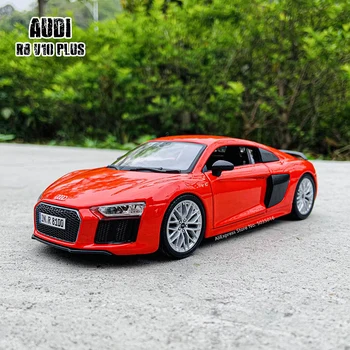 Maisto 1: 24 Audi R8 V10 Artı spor araba Die-cast alaşım araba modeli el sanatları dekorasyon koleksiyonu oyuncak araçları hediye