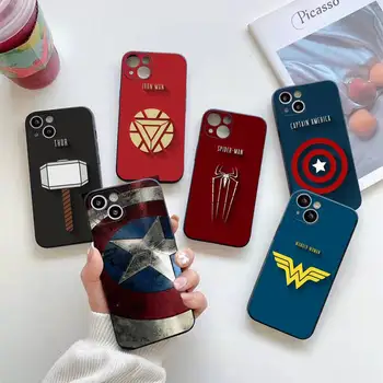 Marvel DC Kahraman Silah Logosu Telefon Kılıfı İçin iphone 14 Artı 13 12 Mini 11 Pro XS Max X XR Kapak
