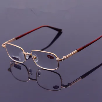 Metal erkek okuma gözlüğü kadın kristal Cam lensler Hipermetrop +50 +75 125 +175 +225 +275 +325 +375 +450 +500 +550 +600