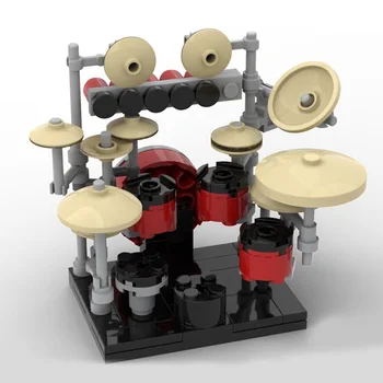 MOC Modüler Enstrüman bateri seti Yapı Taşları Sanatçı Müzisyen Hobiler Koleksiyonu Tuğla Modeli Çocuk Doğum Günü Oyuncak Hediye