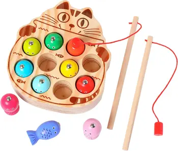 Montessori Eğitim Ahşap Oyuncaklar Çocuk Meşgul Kurulu Matematik Balıkçılık çocuk Ahşap Okul Öncesi Montessori Oyuncak Sayma Geometri