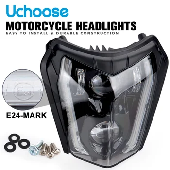 Motocross Çift Spor kafa ışık LED Far Ktm 690 SMC 300 EXC 450 EXC-F SXF SMR XC-W Altı Gün Kir Bisiklet El Feneri