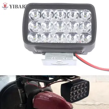 Motosiklet Far spot ışık 15 LED 1000LM Motos ATV Scooter aydınlatma
