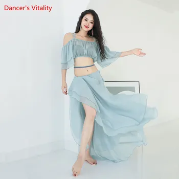Oryantal Dans Yeni Kadın Yetişkin Zarif Üst Büyük Salıncak Etek Uygulama Elbise Takım Elbise Oryantal Dans Gömlek Performans Giyim