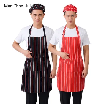 Otel Mutfak İş Önlüğü Kap Restoran Şef Baskı Önlük Şapka Logo Özel Önlük Şapka Catering Garson Boyundan Bağlı Bluz Önlük Bere