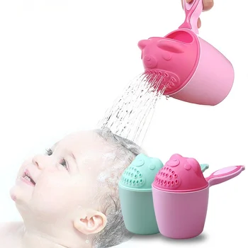 Sevimli Karikatür bebek Banyo Kapakları Yürümeye Başlayan Şampuan Kupası Çocuk Banyo Bailer Bebek Duş Kaşık Çocuk Yıkama Saç Fincan Çocuk Banyo Aracı