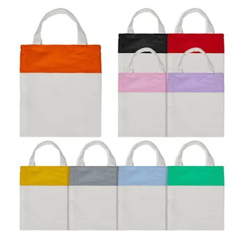 Süblimasyon Boş Kullanımlık Çevre Dostu Tote Taşıma Çantaları Omuz alışveriş çantası Kadın bayan çanta DIY Özel Logo Hediye