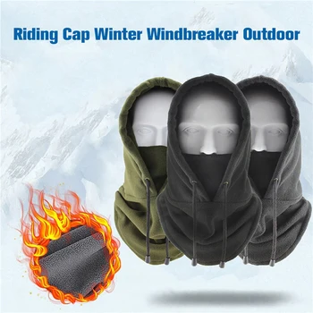 Sürme Kap Kış Rüzgarlık Açık Spor Eşarp Soğuk Kalınlaşmış Başlık Askeri Maske Polar Sıcak Şapka Yüz Bandana Eşarp