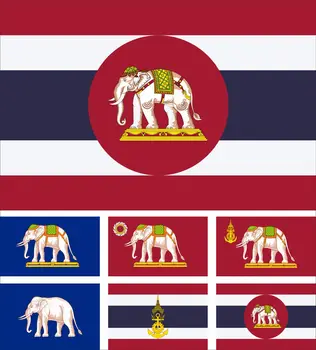 Tayland Deniz Teğmen 1917 Bayrağı 3X5ft 90X150cm 60x90cm Deniz Jack Siam 1881 Afiş