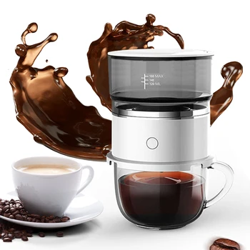 Taşınabilir El Demleme Kahve Makinesi Açık Mini Otomatik Damlatıcı Kahve makinesi Pot Seyahat Çıkarma Kahve Brewer Değirmeni