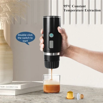 Taşınabilir Kahve Makinesi Araba ve Ev için, DC12V espresso kahve makinesi Fit Nespresso Dolce Kapsül Kapsül Kahve Tozu