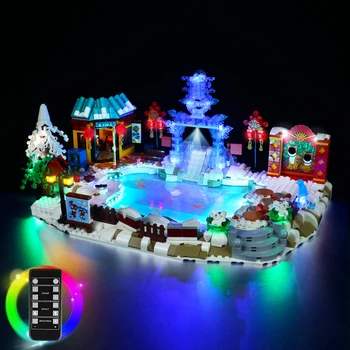 Vonado LED Aydınlatma Seti 80109 Ay Yeni Yıl Buz Festivali Koleksiyon Tuğla Oyuncak ışık kiti, Dahil Değildir Bina Modeli