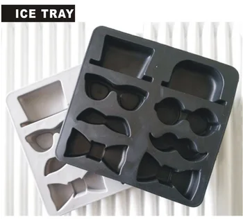 Yaratıcı DIY Silikon Beyefendi Tarzı Buz Küpü Sakal Şapka Kravat Gözlük Silikon buz tepsileri Kalıp Silikon Kek Kalıbı