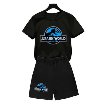 Yaz çocuk T-shirt Jurassic Park T Shirt Erkek kız Dinozor gömlek 3D Baskı Jurassic Dünya Seti Giysileri çocuklar Casual Tops