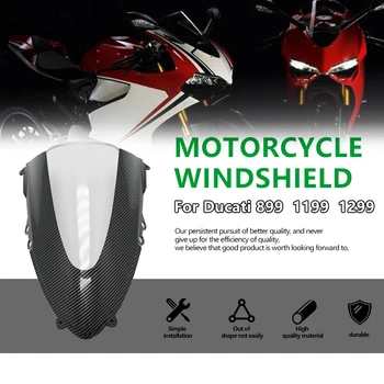 Yeni ABS Karbon Fiber Motosiklet Cam Ön Cam Ducati Panigale 1199 899 1299 Ön Kaporta