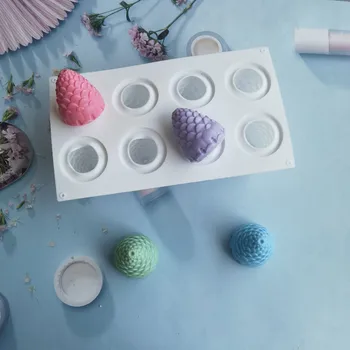 Yeni Desen Mum Kalıp DIY Çam Kozalağı Şekli Mum Silikon Döküm Kalıp El Yapımı Mum Sabun Yapımı Pişirme Kalıp Ev Dekorasyon