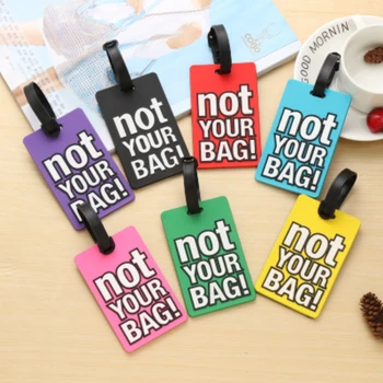 Yenilik Güçlü Bagaj Etiketi PVC Silikon Mektup Bavul Adı Adres KİMLİK Etiketi Tatil seyahat el çantası Etiket Bavul Aksesuarları