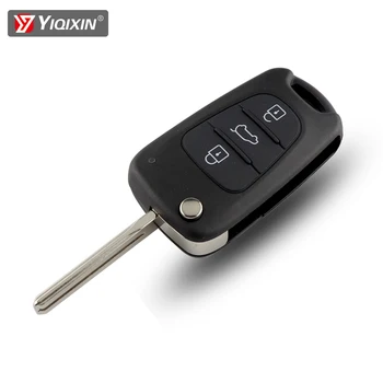 YIQIXIN Anahtar Konut Hyundai Avante Için I20 I30 IX35 Uzaktan Araba Anahtarı Kabuk Fob Kapak Kılıf Katlanır Kia Bıçak 3 Düğme