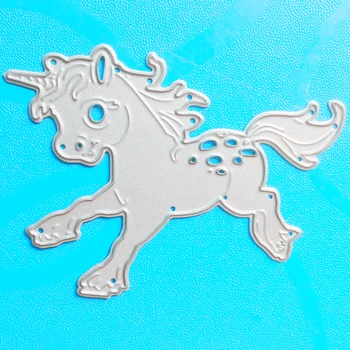 YLCD858 Sevimli Unicorn At Metal Kesme Scrapbooking İçin Ölür Şablonlar DIY Albümü Kartları Dekorasyon Kabartma Klasörü Kalıp Kesici