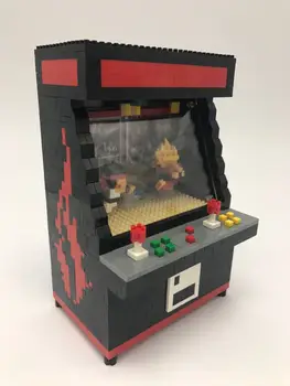 ZRK Mini Blokları Karikatür Yapı Oyuncak Fighter Oyun Makinesi Modeli UFO CATCHER Plastik Tuğla Brinquedos Çocuklar ıçin Mevcut Hediye 7814