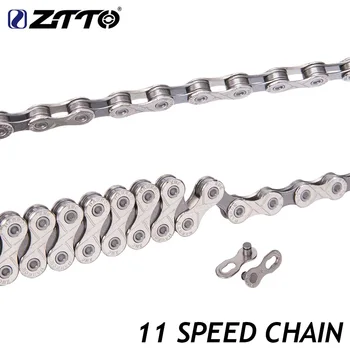 ZTTO 11 Hız Bisiklet Zinciri Gümüş Zincirler aletsiz Nikel Bağlantı Bağlantı Dağ Bisikleti Yol Bisiklet MTB Parçaları zincir kesici