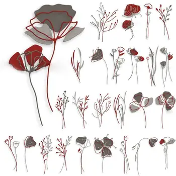 Çiçek Yaprak Serisi Metal Kesme Ölür DIY Tebrik Kartları Karalama Defteri Kabartma Zanaat Bıçak Kalıp Bıçak Kalıp El Sanatları Yapma Araçları
