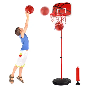 Çocuk Ayarlanabilir basketbol potası 66-170CM taşınabilir stant Raf Net Küçük Basketbol Şişirme Çocuklar için Ateş Oyunları Oyuncak