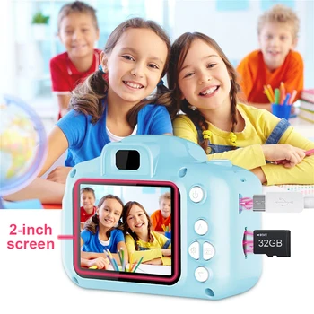 Çocuk Çocuk Kamera Mini Eğitici Oyuncaklar Çocuklar İçin Bebek Hediyeleri doğum günü hediyesi dijital kamera 1080P Projeksiyon Video Kamera
