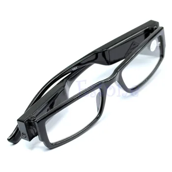 Çok Mukavemetli LED Okuma Gözlük Gözlük Gözlük Diyoptri Büyüteç Light UP 1.00-4.00 Diyoptri